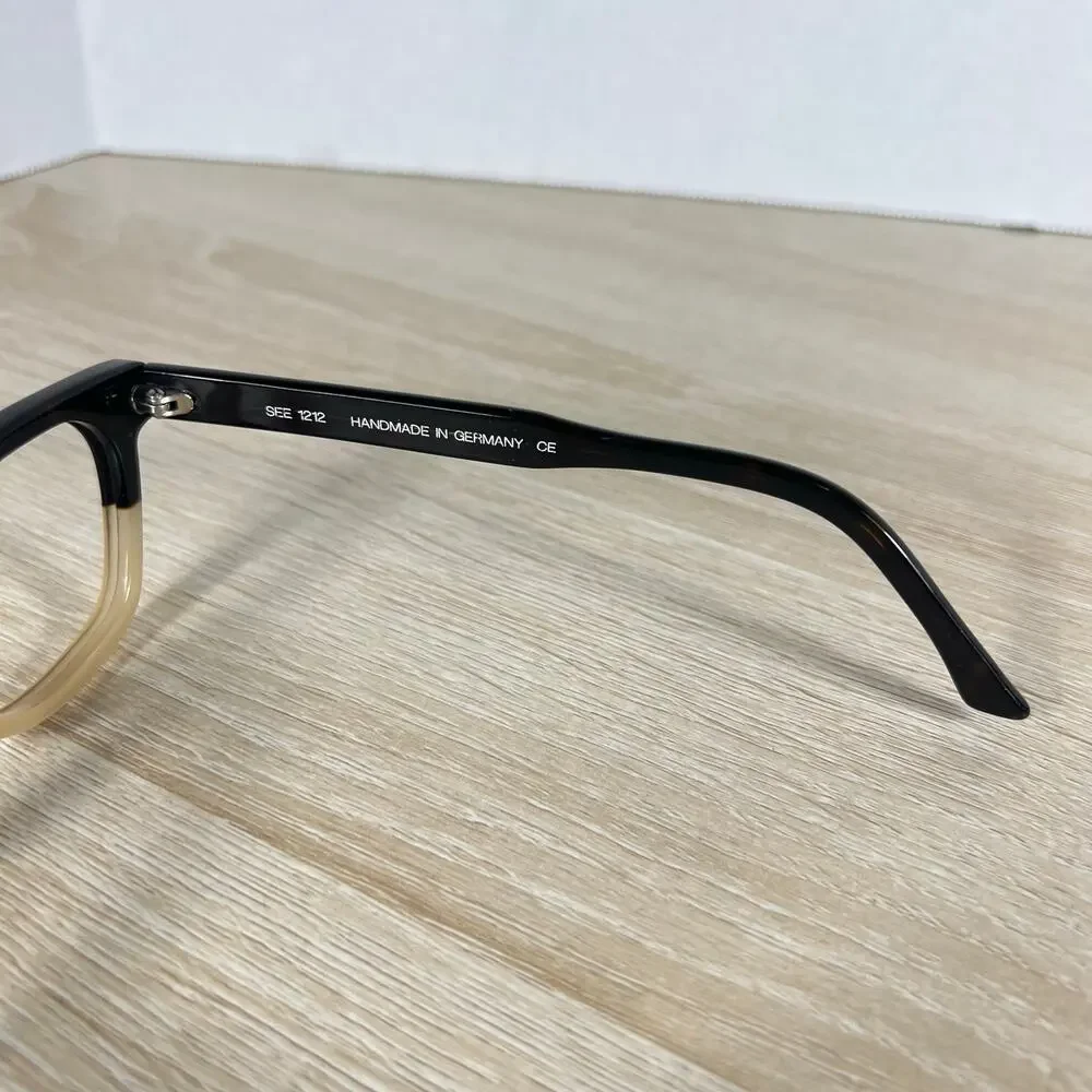 RARE SEE 1212 101082/101 Eyeglasses Split Dark Tortoise Horn Rim Frame 44-23-145